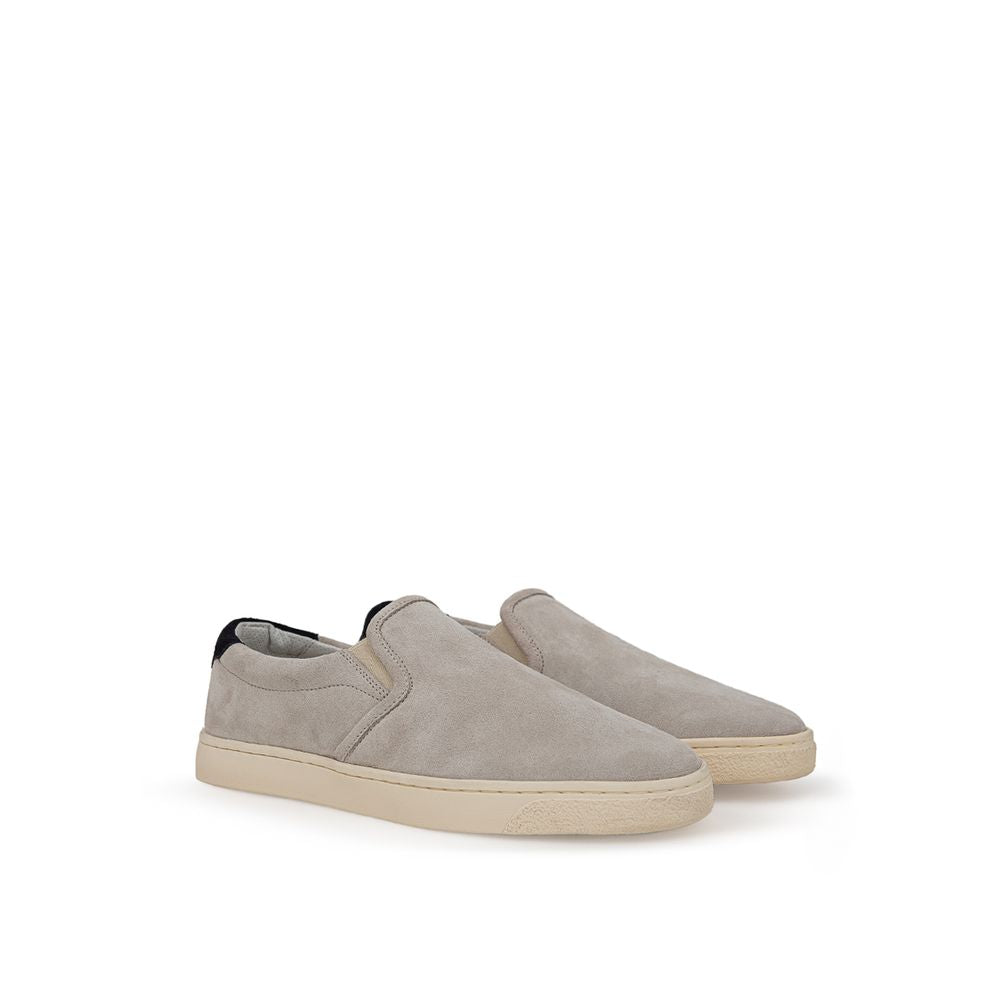 Brunello Cucinelli Gray Leather Sneakers