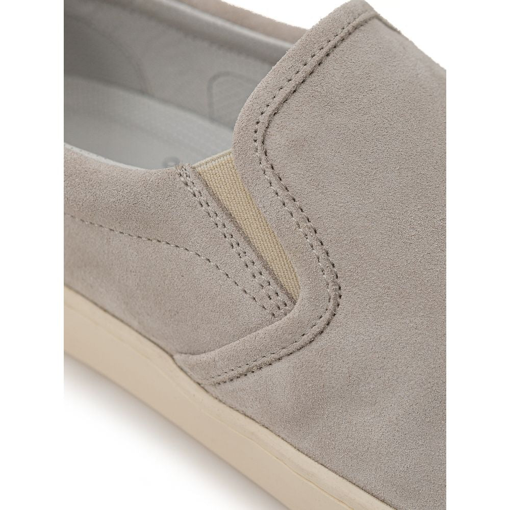 Brunello Cucinelli Gray Leather Sneakers