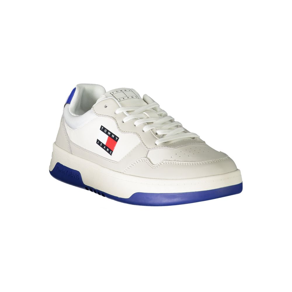 Tommy Hilfiger White Leather Men's Sneakers