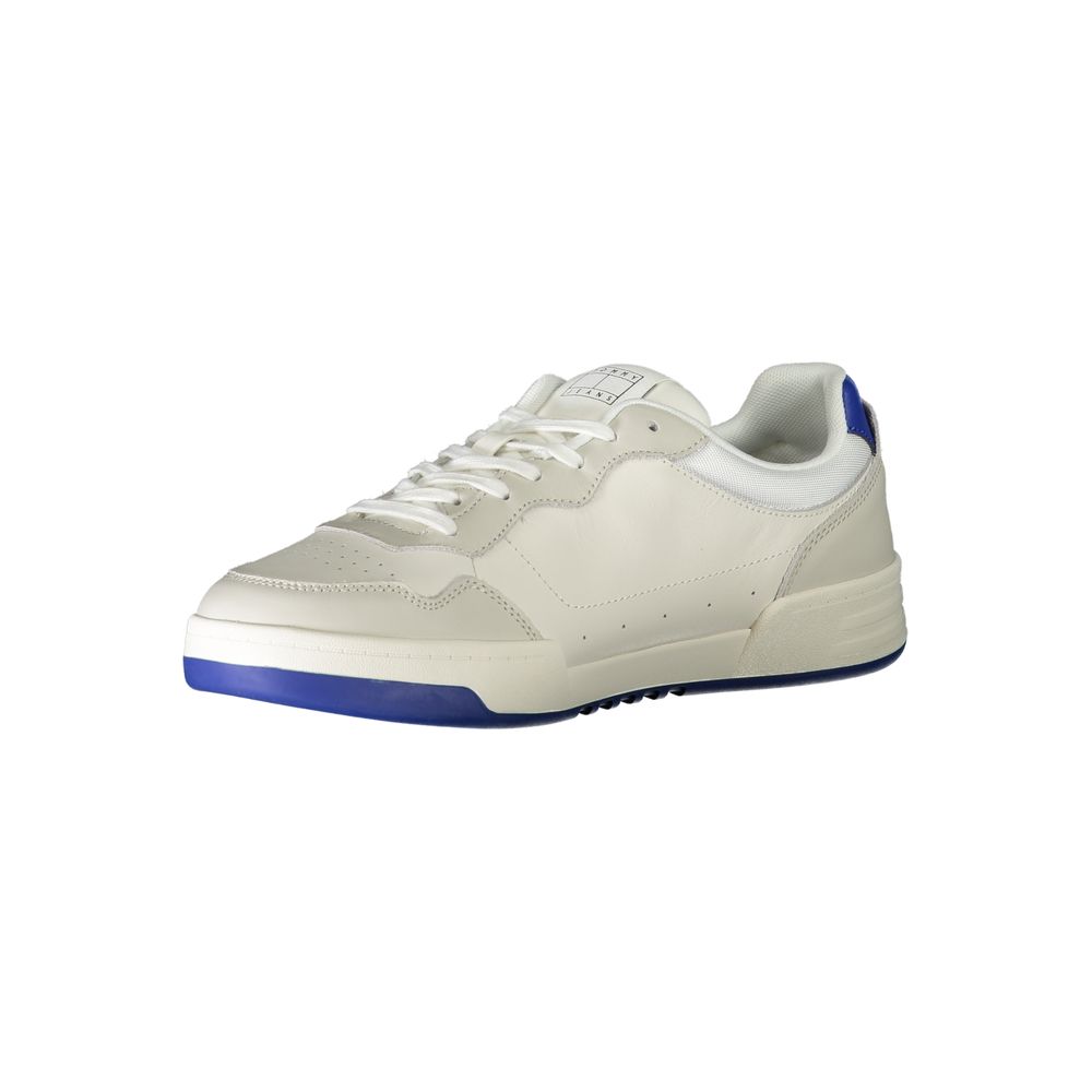 Tommy Hilfiger White Leather Men's Sneakers