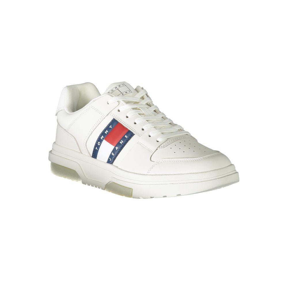 Tommy Hilfiger White Leather Men's Sneakers