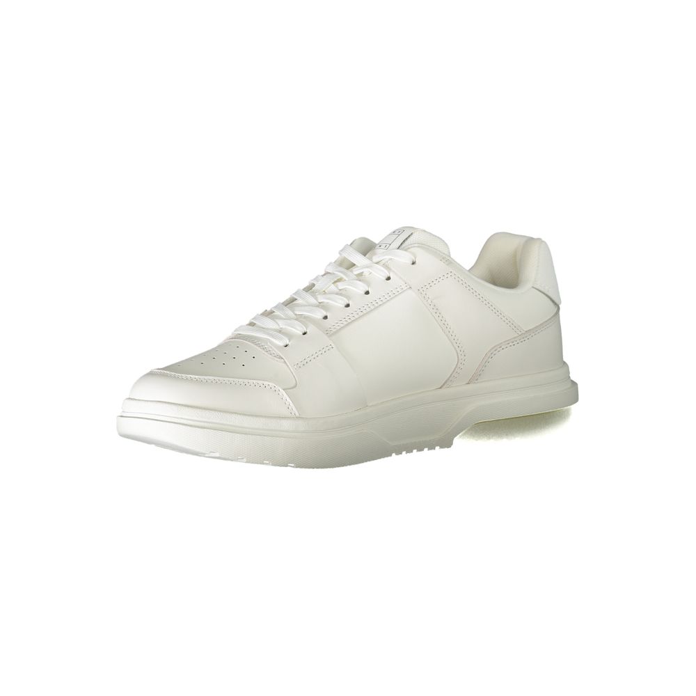 Tommy Hilfiger White Leather Men's Sneakers