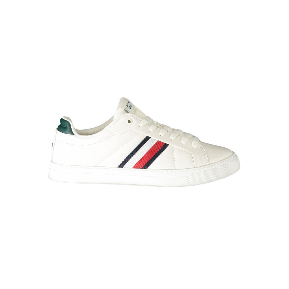 Tommy Hilfiger White Leather Men's Sneakers