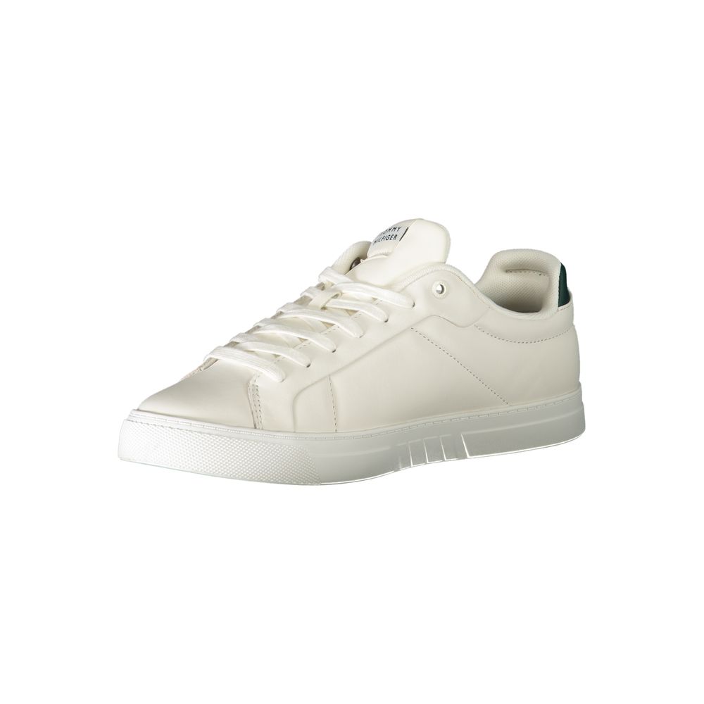 Tommy Hilfiger White Leather Men's Sneakers