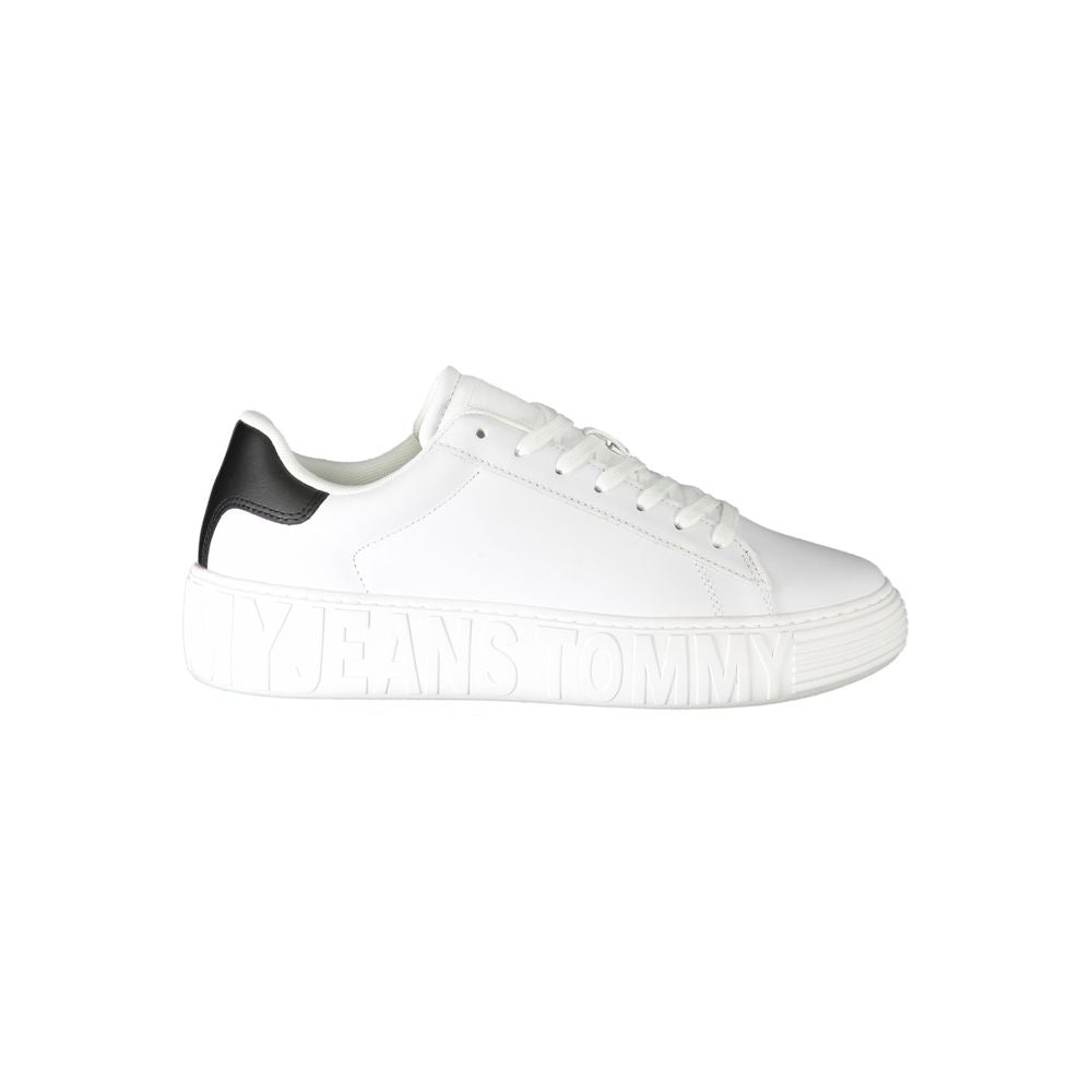 Tommy Hilfiger White Leather Men's Sneakers