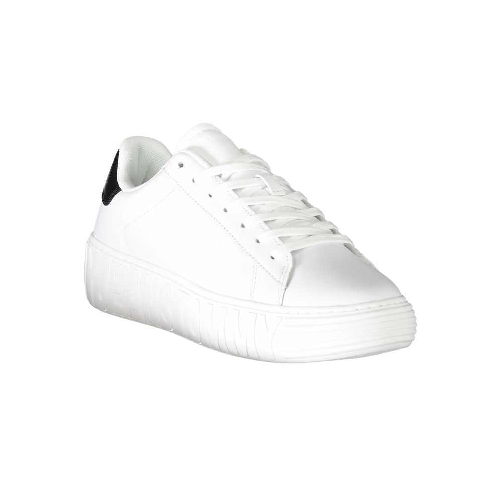 Tommy Hilfiger White Leather Men's Sneakers