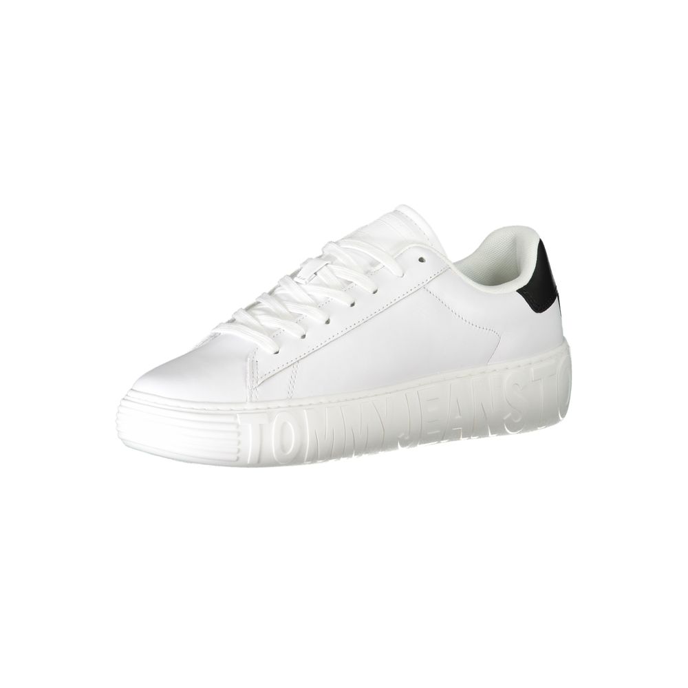 Tommy Hilfiger White Leather Men's Sneakers