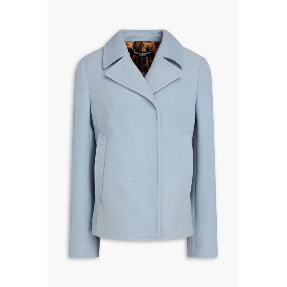 Dolce &amp; Gabbana Light Blue Wool Jackets &amp; Coats