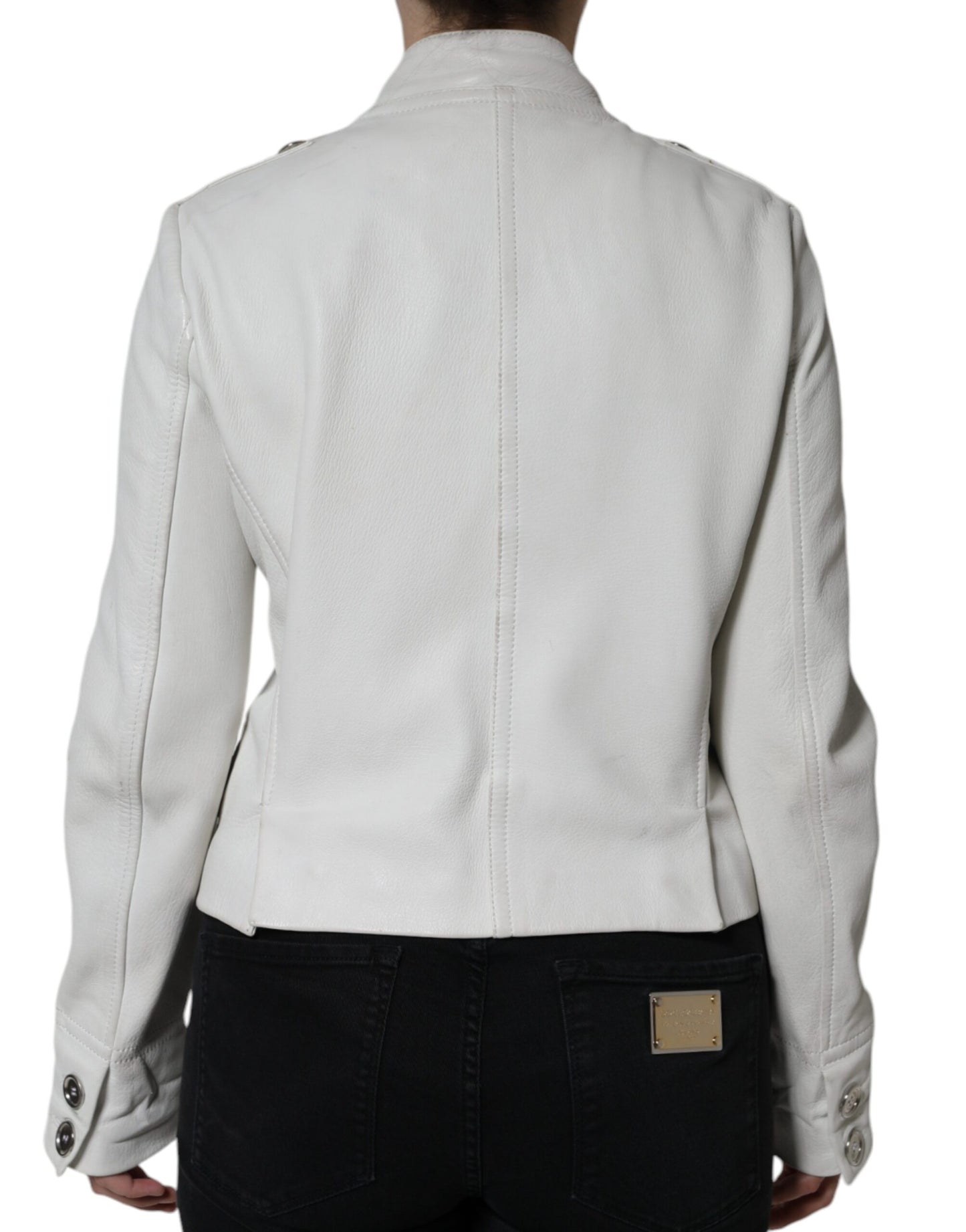 Dolce &amp; Gabbana White Double Breasted Blazer Coat Jacket