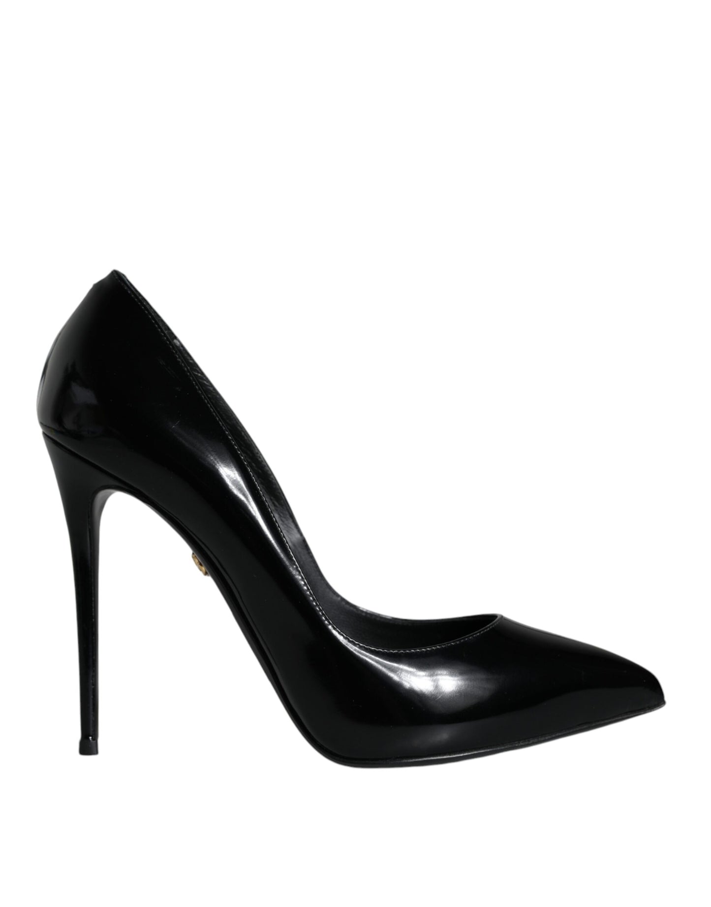 Dolce &amp; Gabbana Black Patent Leather KATE Heels Pumps Shoes