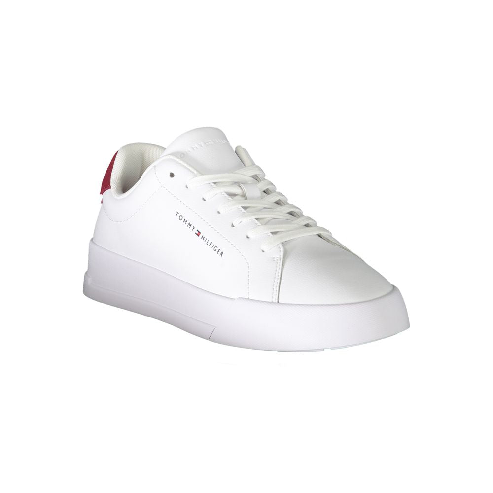 Tommy Hilfiger White Leather Men's Sneakers