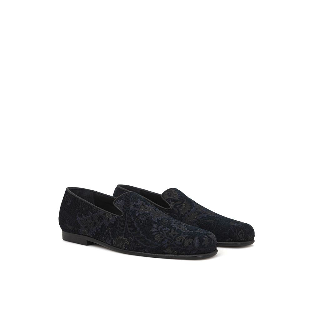 Etro loafers in blue leather