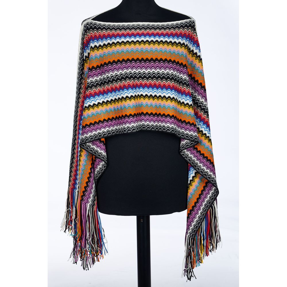 Missoni Mehrfarbiger Poncho aus Wolle