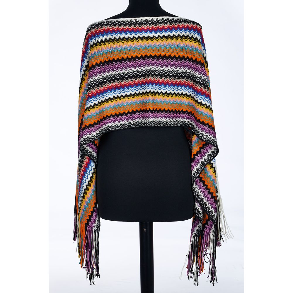 Missoni Mehrfarbiger Poncho aus Wolle