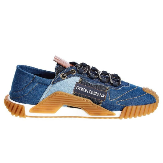 Dolce &amp; Gabbana Blue Cotton Sneakers