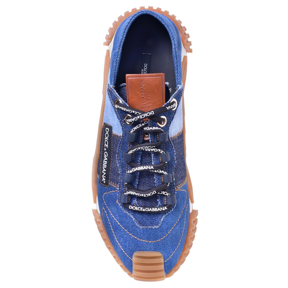 Dolce &amp; Gabbana Blue Cotton Sneakers