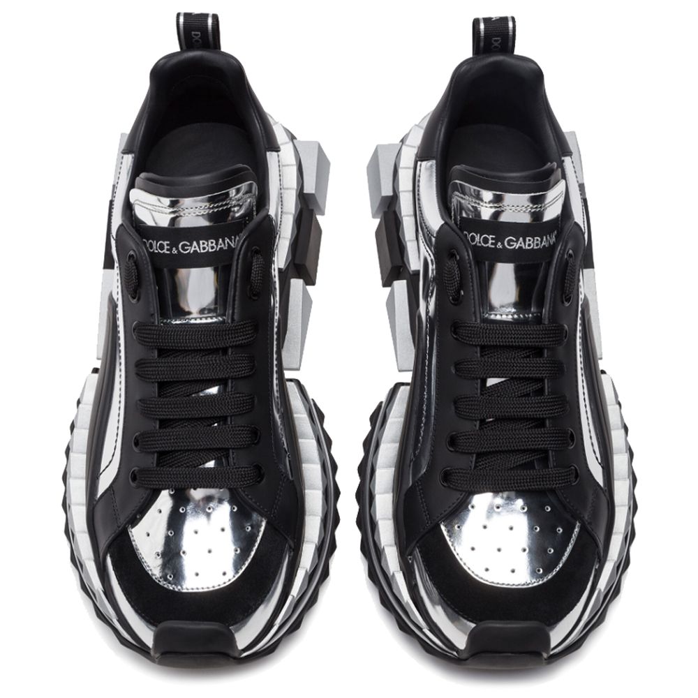 Dolce &amp; Gabbana Black Leather Di Calfskin Sneaker