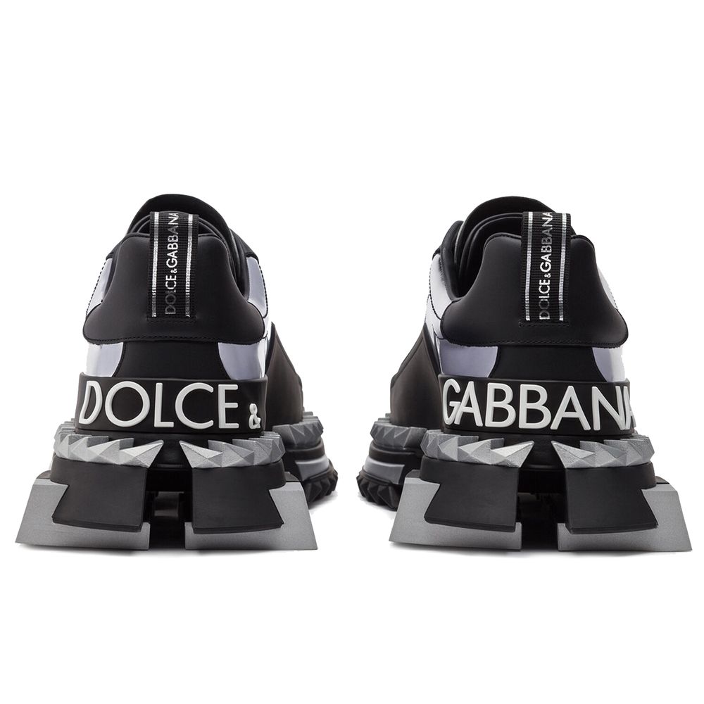 Dolce &amp; Gabbana Black Leather Di Calfskin Sneaker