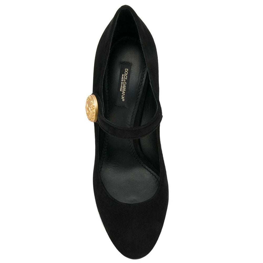 Dolce & Gabbana Di Capra Pumps aus schwarzem Leder