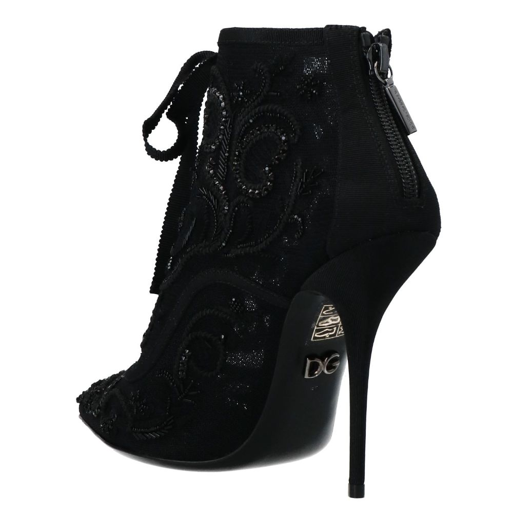 Dolce &amp; Gabbana Black Polyester Boots