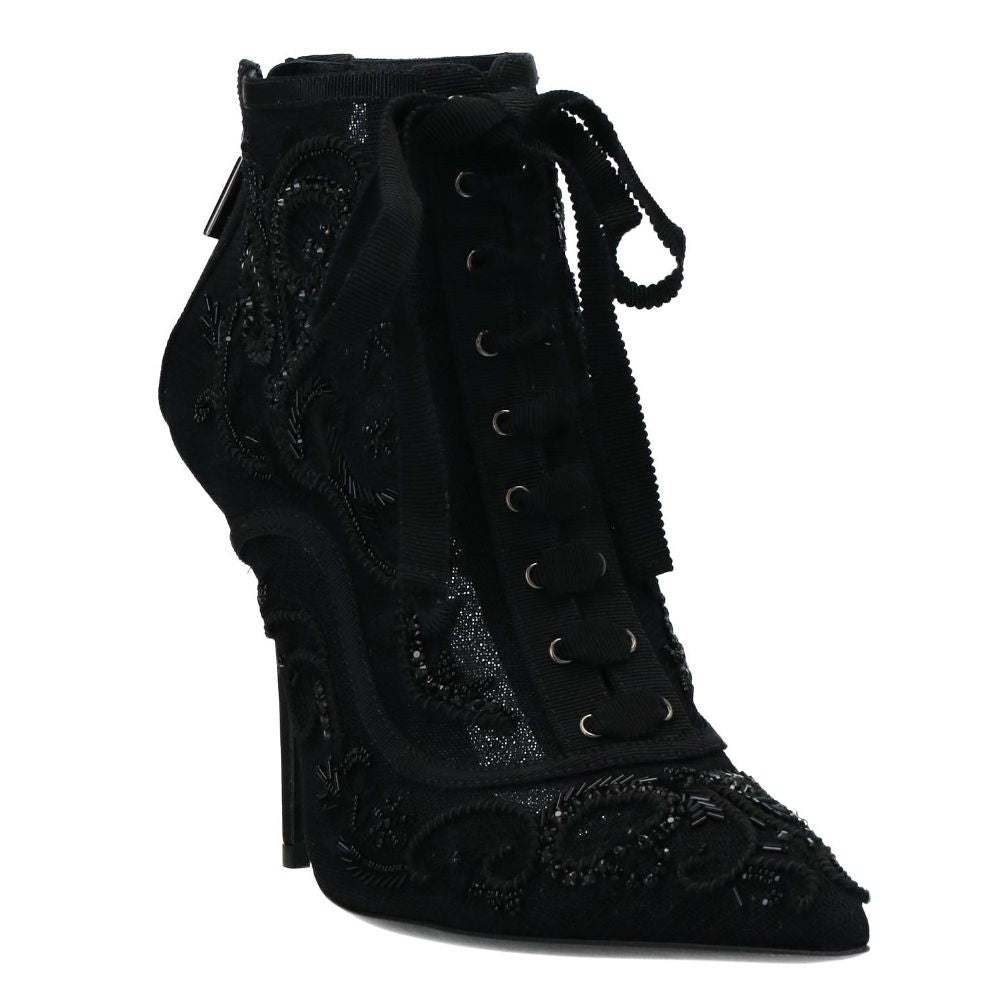 Dolce &amp; Gabbana Black Polyester Boots