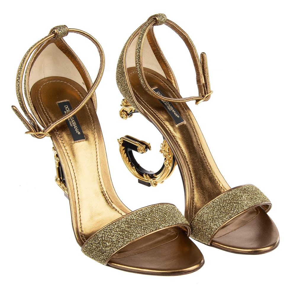 Dolce &amp; Gabbana Yellow Leather Di Lambskin Sandal