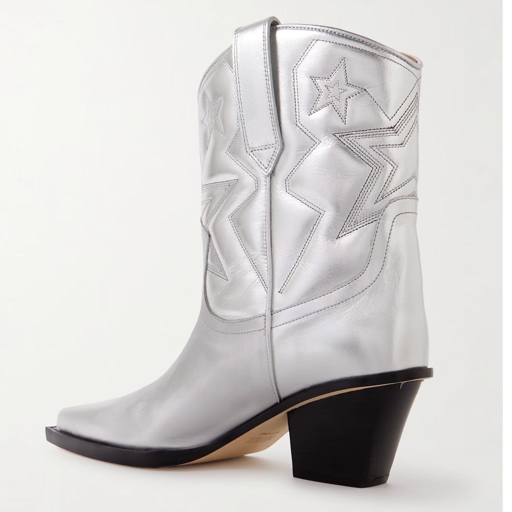 Paris Texas Gray Leather Boots