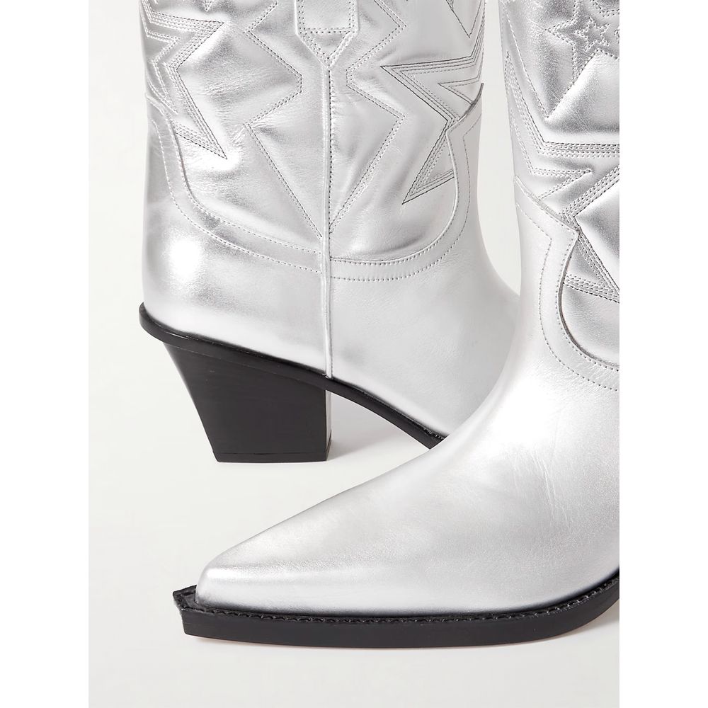 Paris Texas Gray Leather Boots