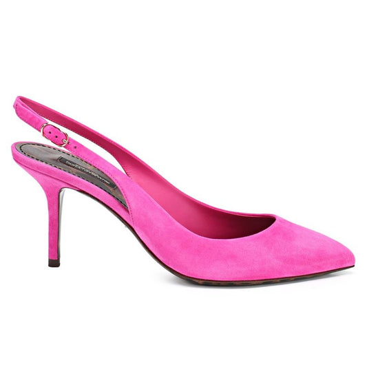 Dolce &amp; Gabbana Fuchsia Leather Di Capra Pumps