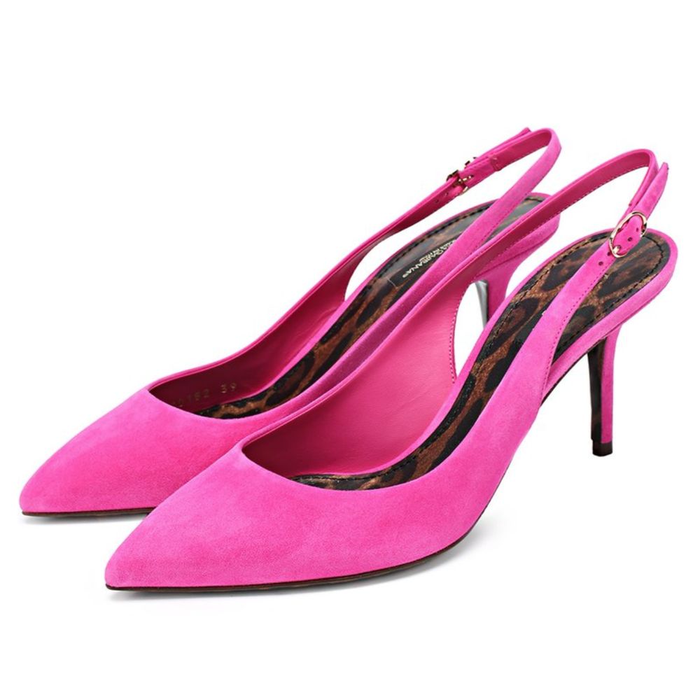 Dolce &amp; Gabbana Fuchsia Leather Di Capra Pumps