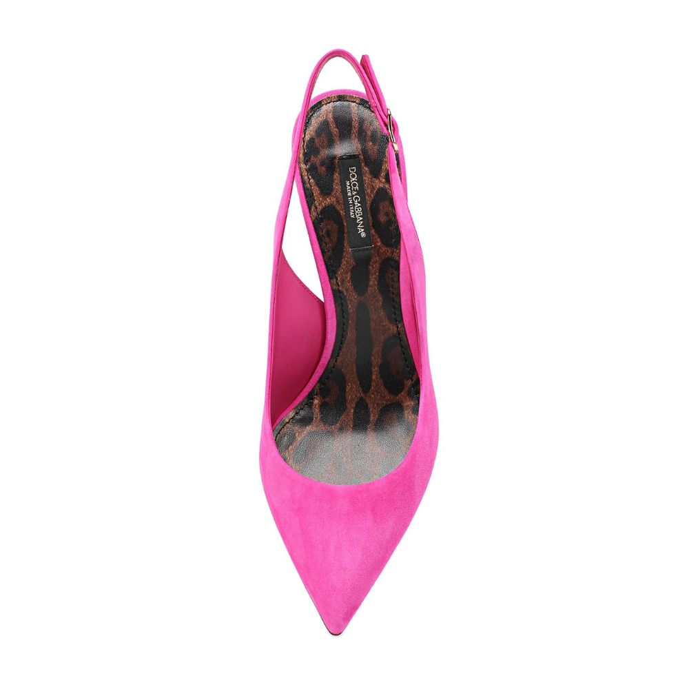 Dolce &amp; Gabbana Fuchsia Leather Di Capra Pumps