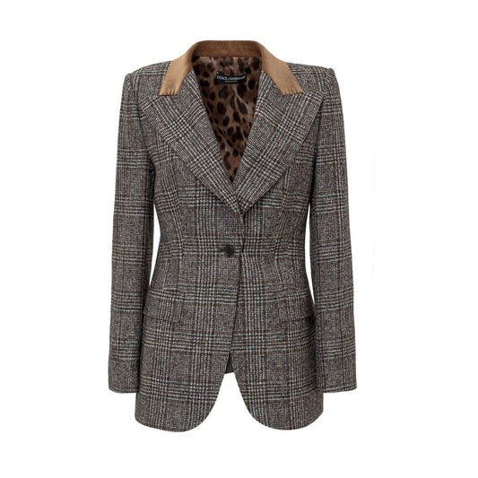 Dolce &amp; Gabbana Brown Wool Jackets and Coats