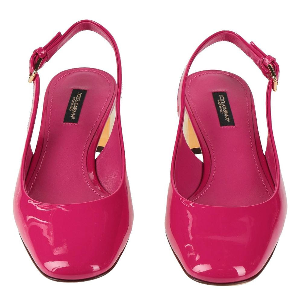 Dolce &amp; Gabbana Fuchsia Leather Di Calfskin Pumps