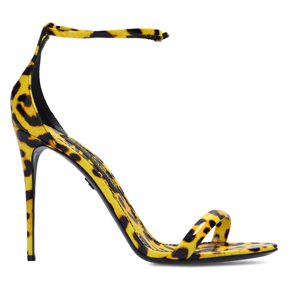 Dolce &amp; Gabbana Yellow Leather Di Calfskin Sandal