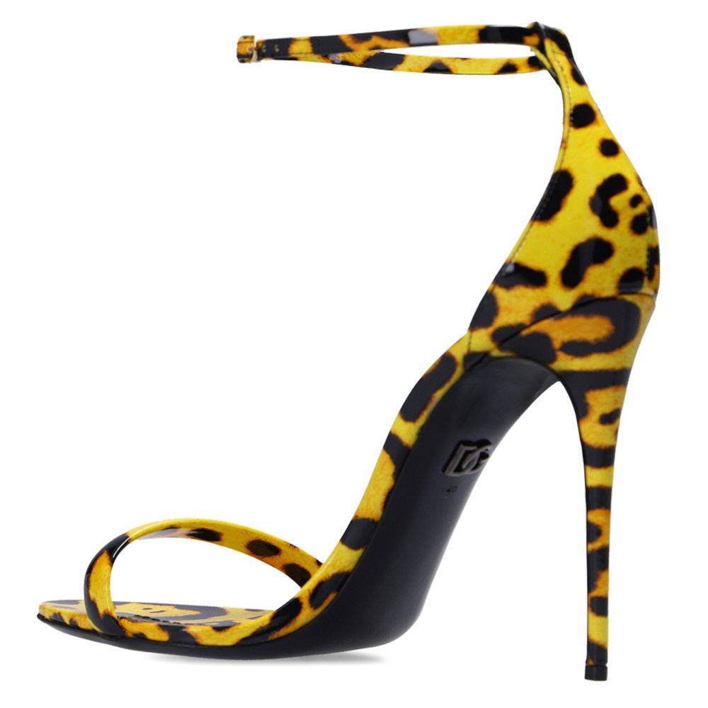 Dolce &amp; Gabbana Yellow Leather Di Calfskin Sandal