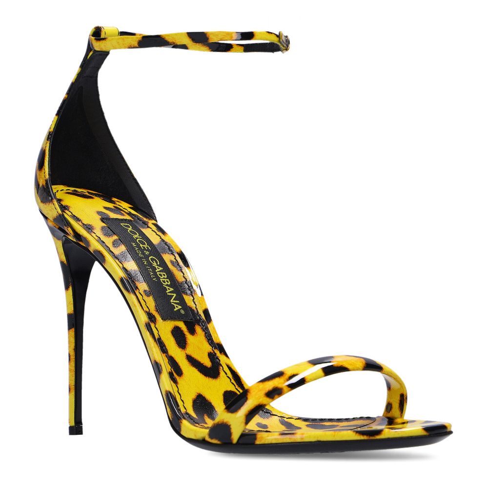 Dolce &amp; Gabbana Yellow Leather Di Calfskin Sandal