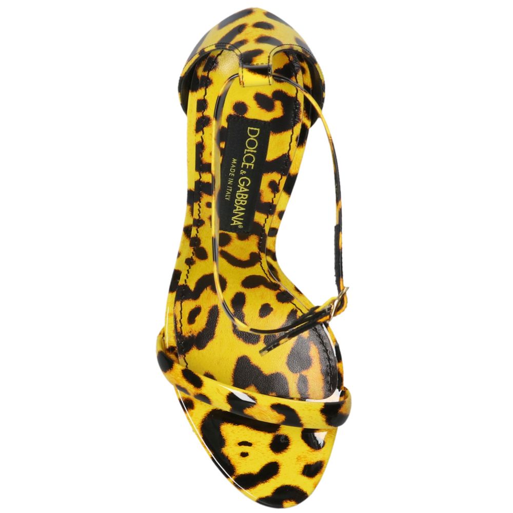 Dolce &amp; Gabbana Yellow Leather Di Calfskin Sandal