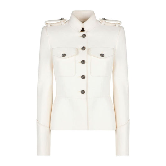 Dolce &amp; Gabbana White Wool Jackets &amp; Coats