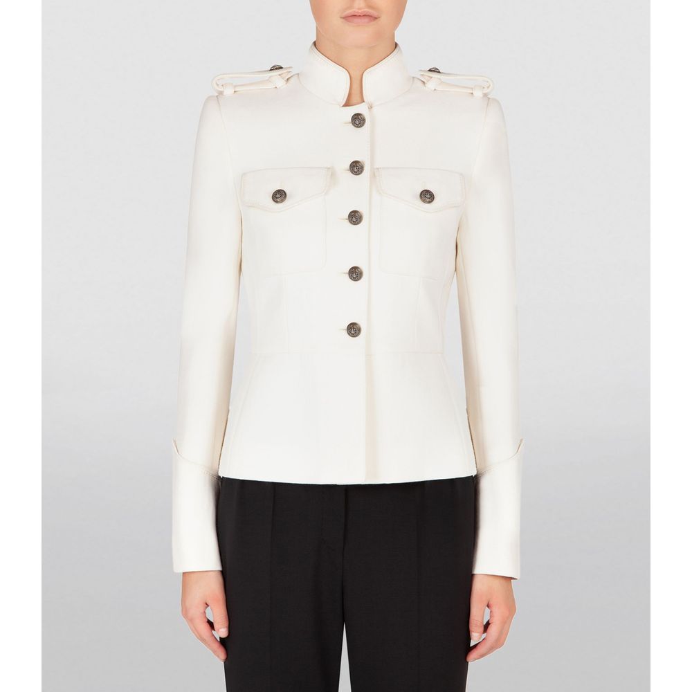 Dolce &amp; Gabbana White Wool Jackets &amp; Coats