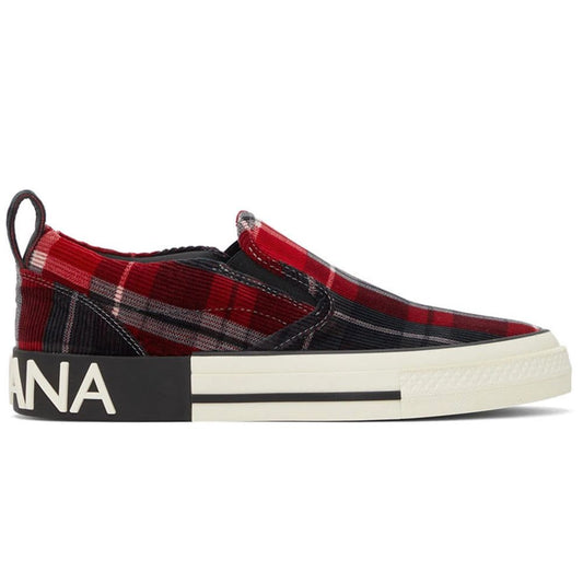 Dolce &amp; Gabbana Red Cotton Sneakers