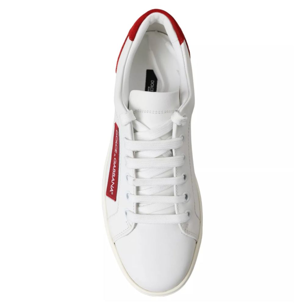 Dolce &amp; Gabbana White Leather Di Calfskin Sneaker