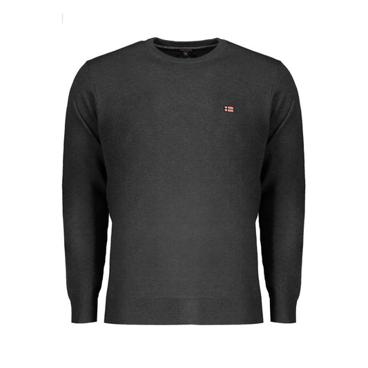 Norway 1963 Schwarzer Pullover aus Wolle für Männer