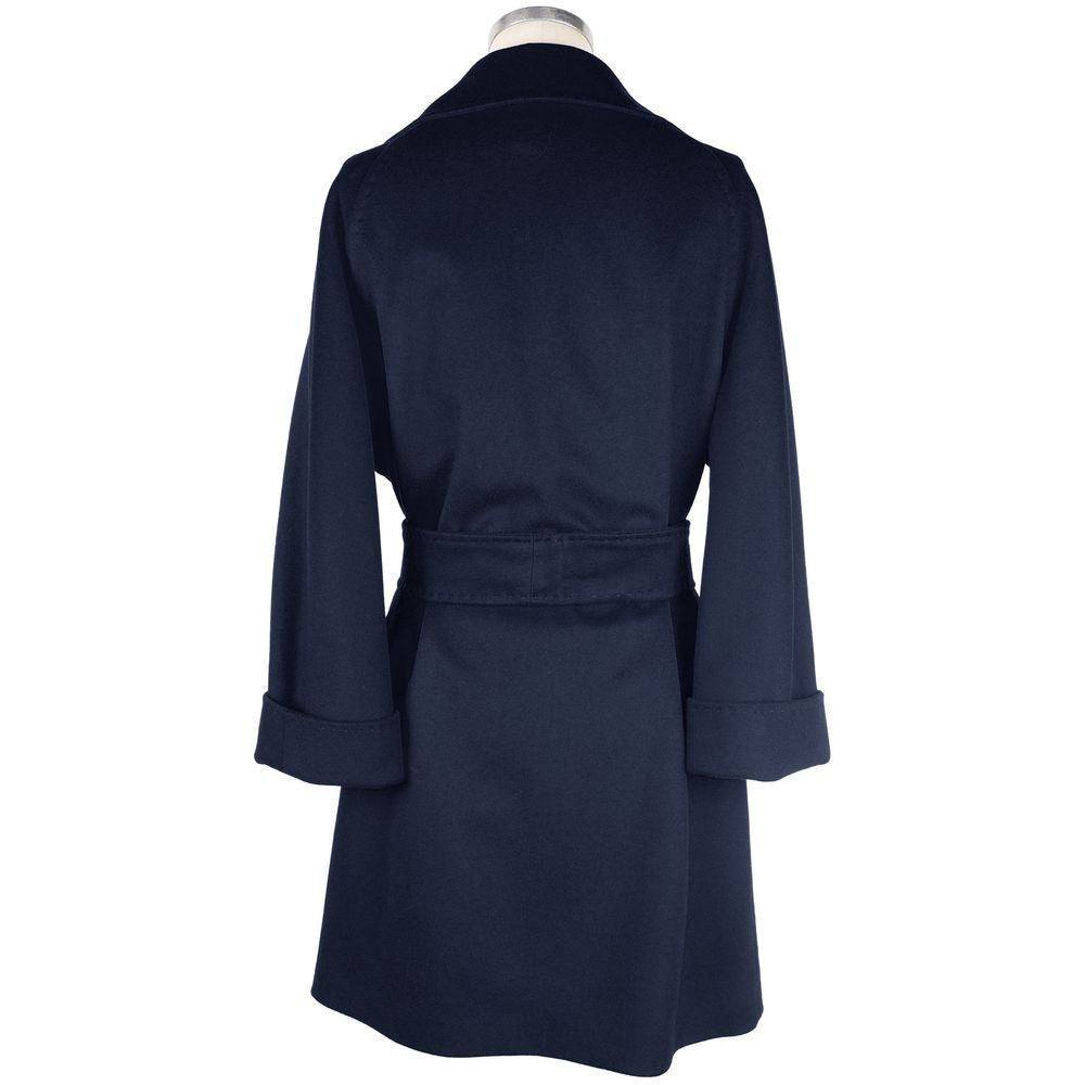 Made in Italy Blue Wool Virgin Jackets &amp; Coats