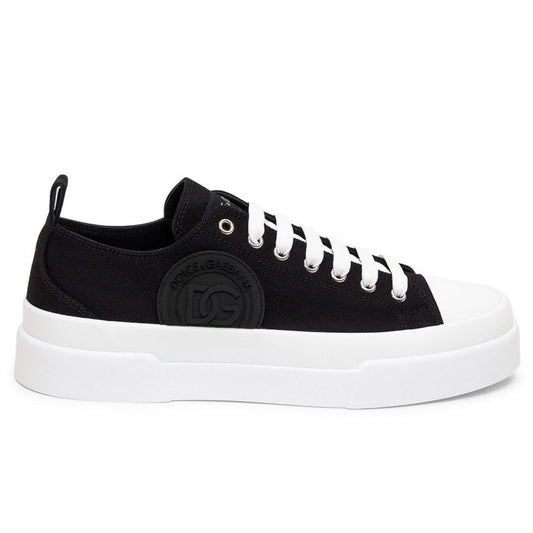 Dolce &amp; Gabbana Black Cotton Sneaker