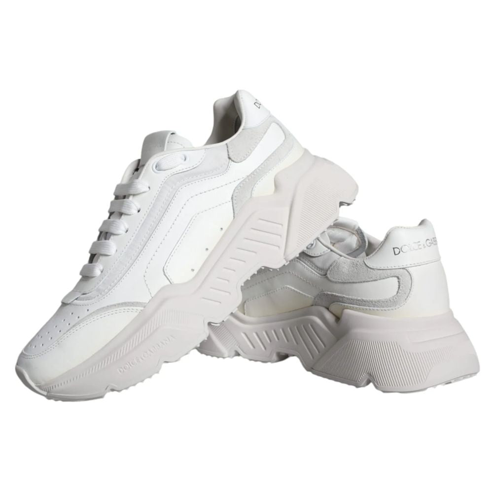 Dolce &amp; Gabbana White Leather Di Calfskin Sneaker