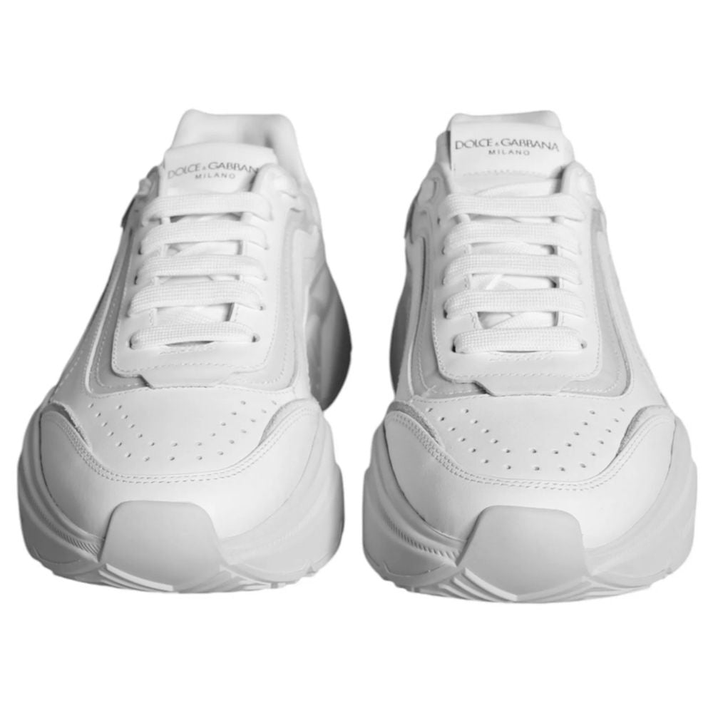 Dolce &amp; Gabbana White Leather Di Calfskin Sneaker