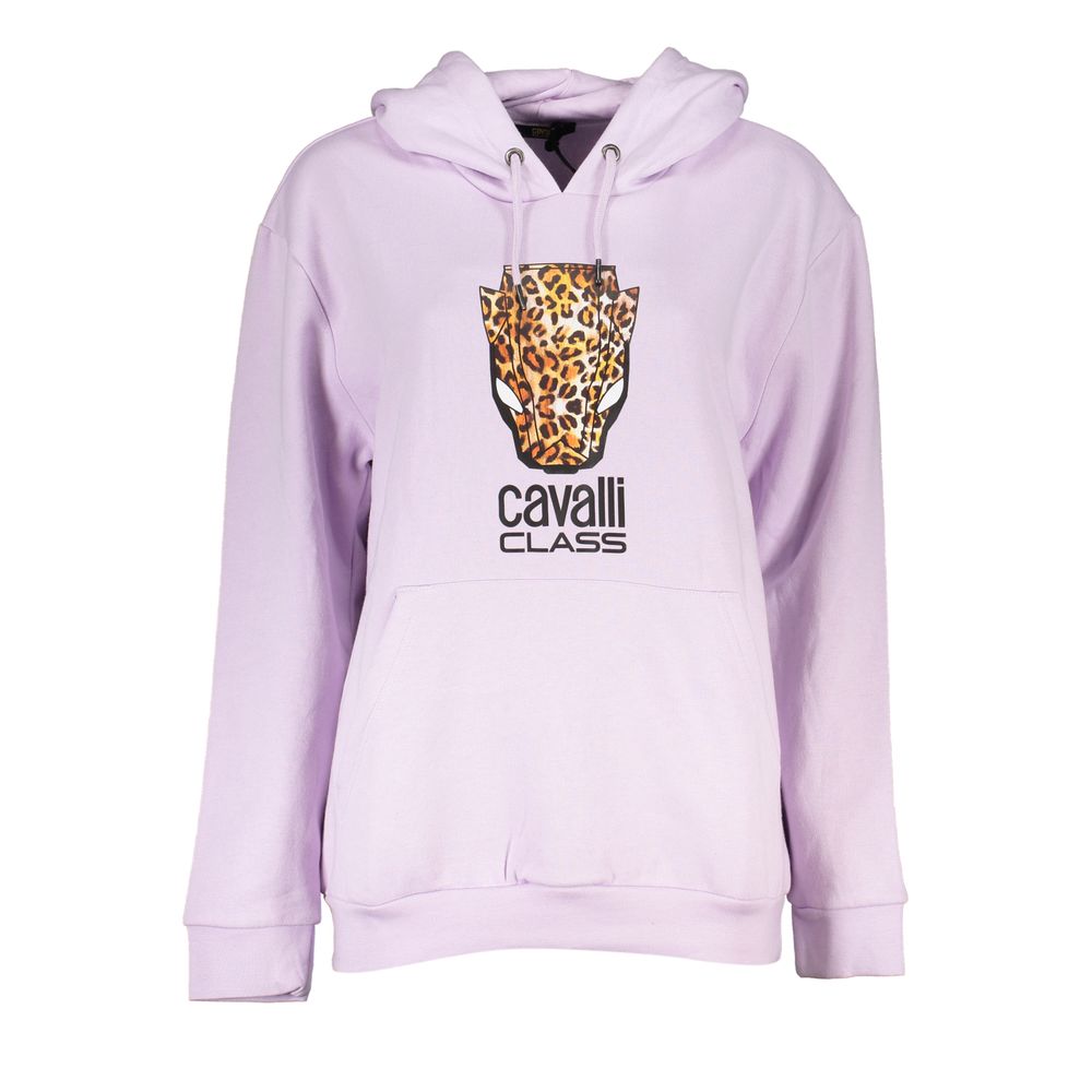 Cavalli Class Lila Baumwollpullover