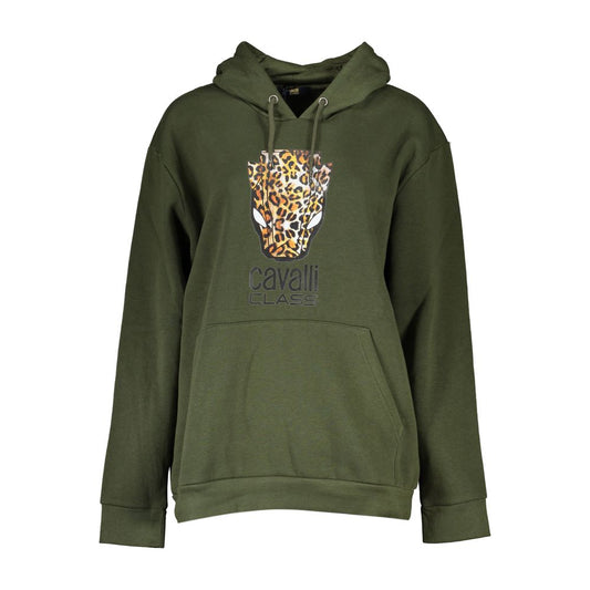 Cavalli Class Grüner Baumwollpullover