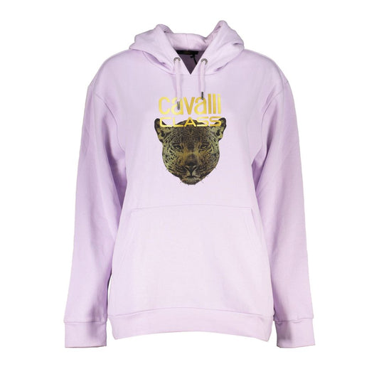 Cavalli Class Lila Baumwollpullover