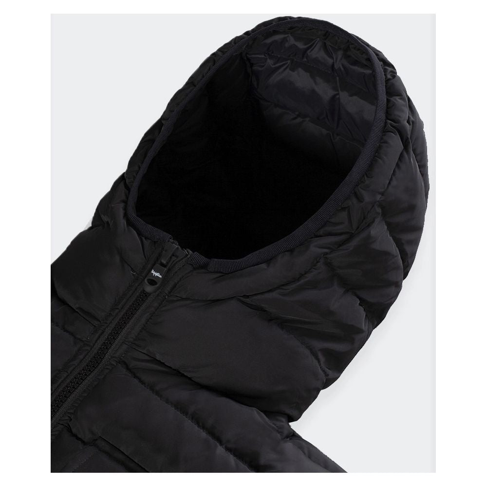 Refrigiwear Schwarze Nylon Herrenjacke